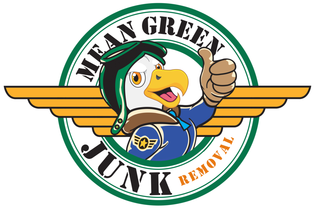 Mean Green Junk Removal logo with clear background