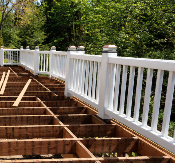 Railings on deck that needs to be taken down