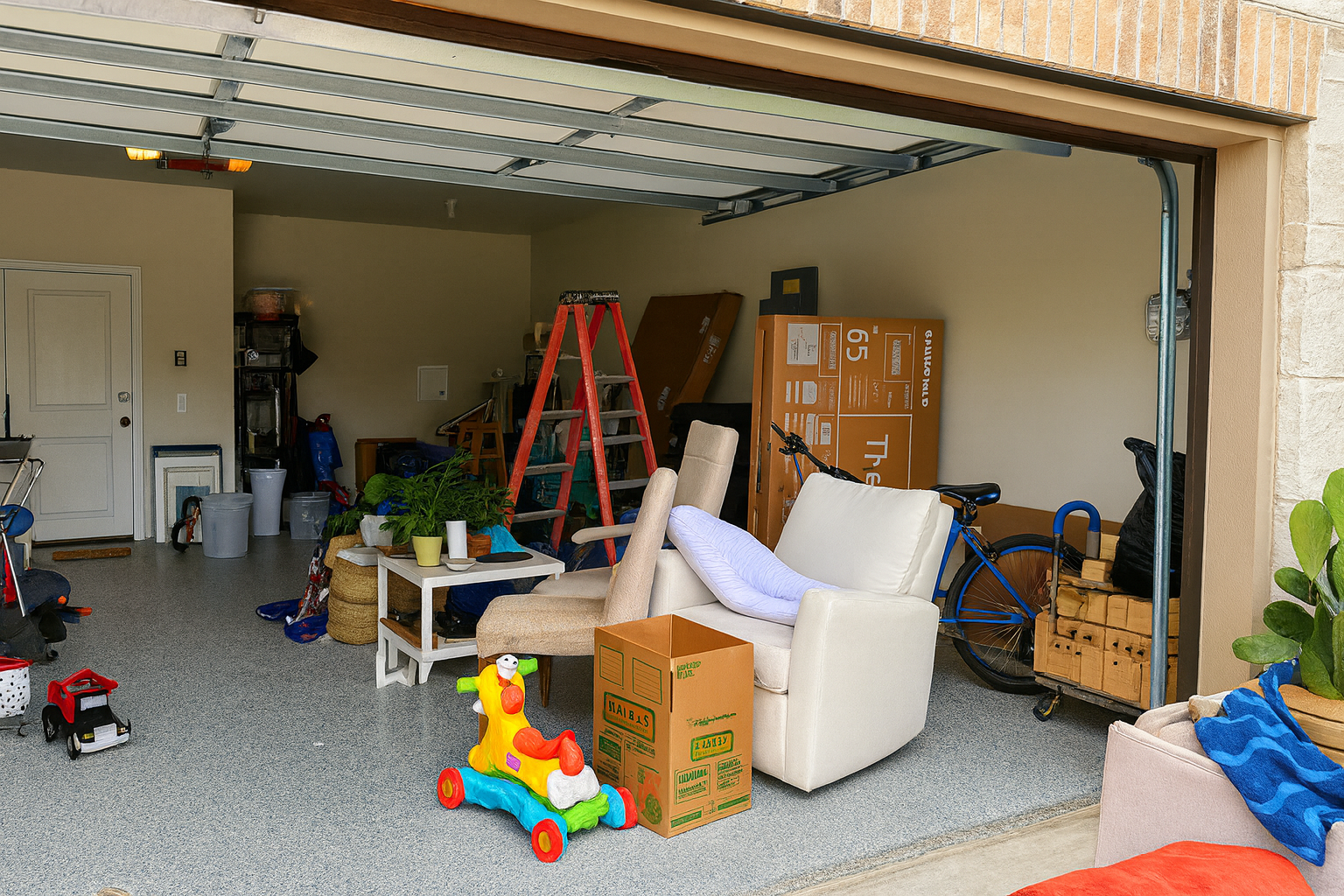 before pic of garage clean out